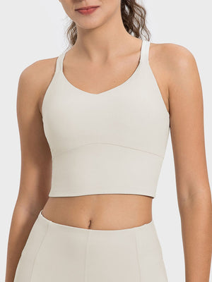 Millennia Crisscross Round Neck Active Tank - All Mine Now Clothing