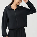 Millennia Zip Up Dropped Shouder Active Hooded - All Mine Now Clothing