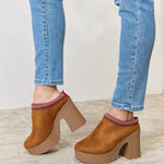 Legend Footwear Platform Suede Clog Heel - All Mine Now Clothing