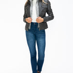 YMI Removable Faux Layered Multi-Pocket Jacket with Fuzzy Hood - All Mine Now Clothing