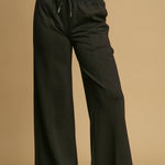 Umgee Drawstring Wide Leg Pants with Pockets - All Mine Now Clothing