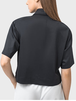 Millennia Half Button Short Sleeve Active T-Shirt - All Mine Now Clothing