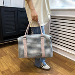 Houndstooth Canvas Travel Bag - All Mine Now Clothing