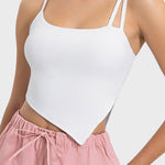 Millennia Slit Asymmetrical Neck Active Cami - All Mine Now Clothing