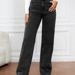 High Waist Straight Jeans - All Mine Now Clothing