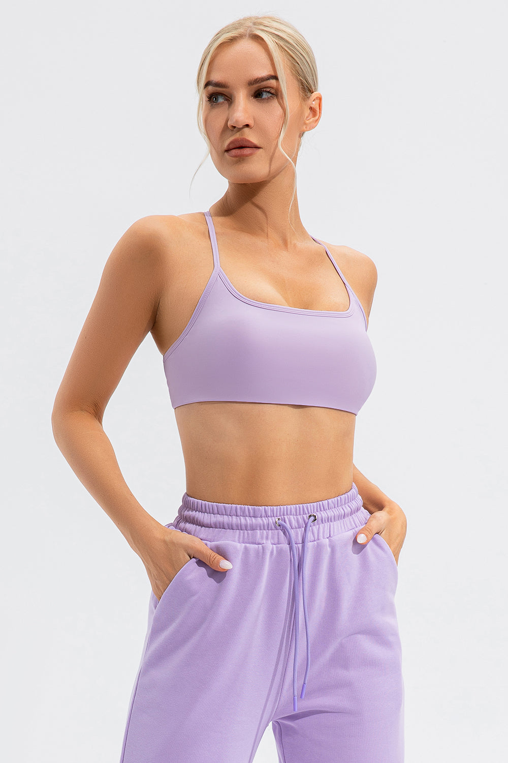 Crisscross Spaghetti Strap Active Cami - All Mine Now Clothing