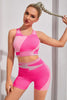 Color Block Sports Bra and Shorts Set - All Mine Now Clothing