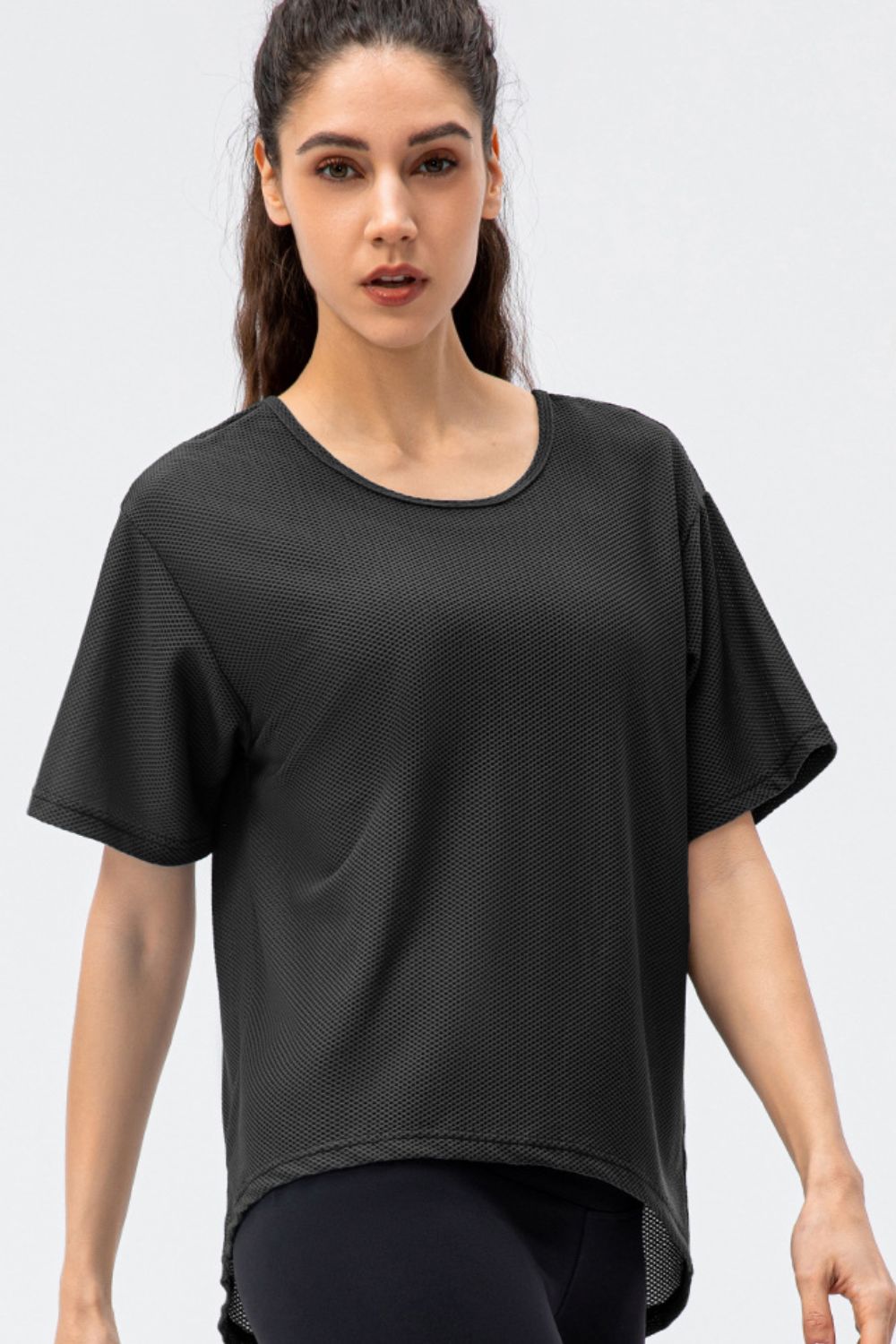 Round Neck Short Sleeve Active Tee - All Mine Now Clothing