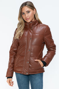 YMI Pocketed Zip Up Turtleneck Puffer Jacket - All Mine Now Clothing