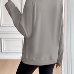 Ivy Lane Half Zip Raglan Sleeve Sweatshirt - All Mine Now Clothing