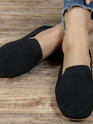 Square Toe Flat Slip-Ons