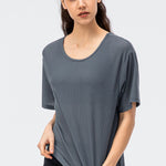 Round Neck Short Sleeve Active Tee - All Mine Now Clothing