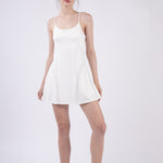 VERY J Mesh Detail Tennis Mini Active Dress with Shorts Inside - All Mine Now Clothing