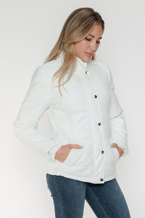 YMI Pocketed Zip Up Turtleneck Puffer Jacket - All Mine Now Clothing