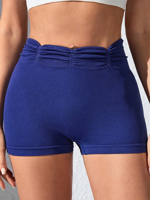 Ruched High Waist Active Shorts - All Mine Now Clothing