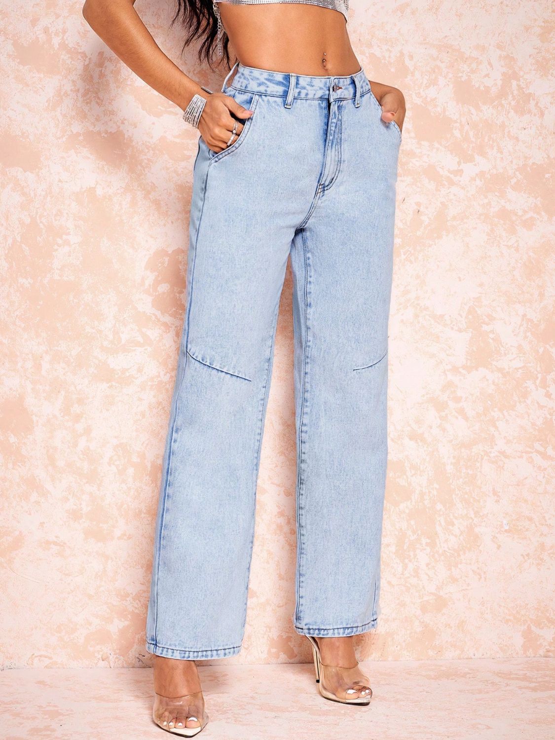 Straight Leg Jeans with Pockets - All Mine Now Clothing