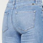 Kancan Distressed Cat's Whiskers Button Fly Jeans Trendsi