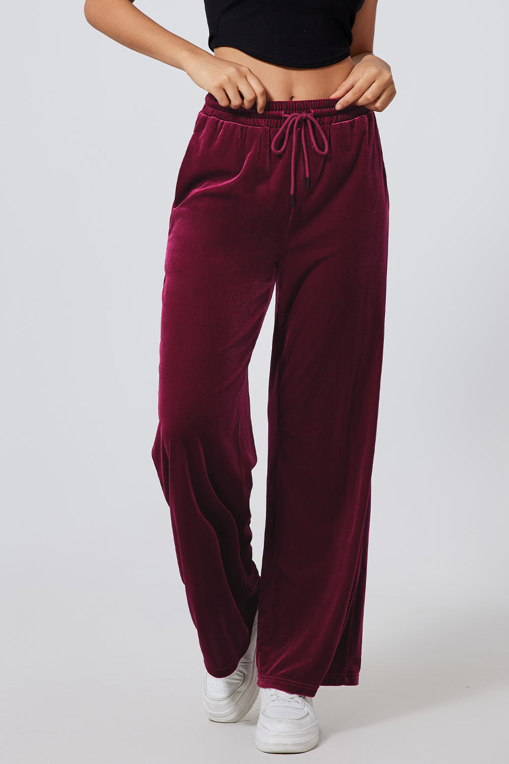 Drawstring Wide Leg Active Pants - All Mine Now Clothing