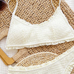 Frill Textured Spaghetti Strap Two-Piece Swim Set - All Mine Now Clothing