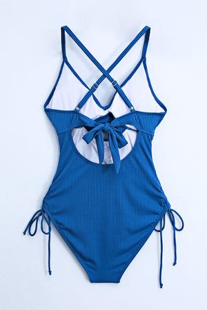 Cutout V-Neck Spaghetti Strap One-Piece Swimwear - All Mine Now Clothing