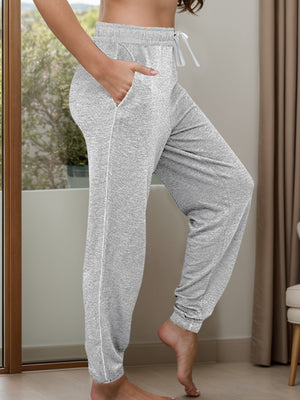 Full Size Drawstring Elastic Waist Joggers with Pockets Trendsi