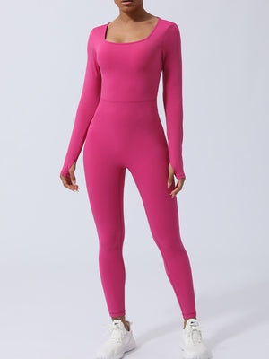 Twisted Backless Long Sleeve Jumpsuit - All Mine Now Clothing