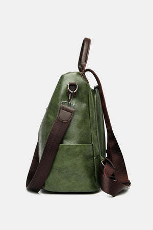 PU Leather Large Backpack Bag - All Mine Now Clothing