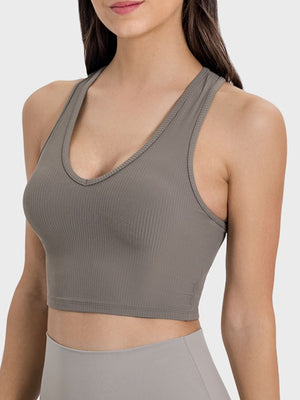 Millennia Scoop Neck Wide Strap Active Tank - All Mine Now Clothing