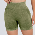 Washed High Waist Active Shorts - All Mine Now Clothing