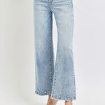 RISEN Full Size Tummy Control High Rise Crop Wide Leg Jeans - All Mine Now Clothing