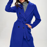 Coalition LA Double-Breasted Longline Coat with Belt - All Mine Now Clothing