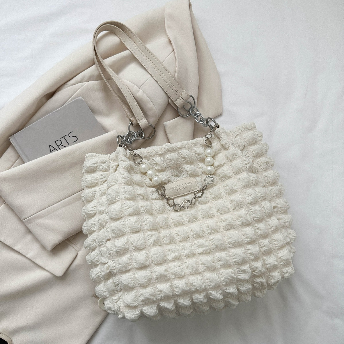 Bubble Textured Tote Bag - All Mine Now Clothing