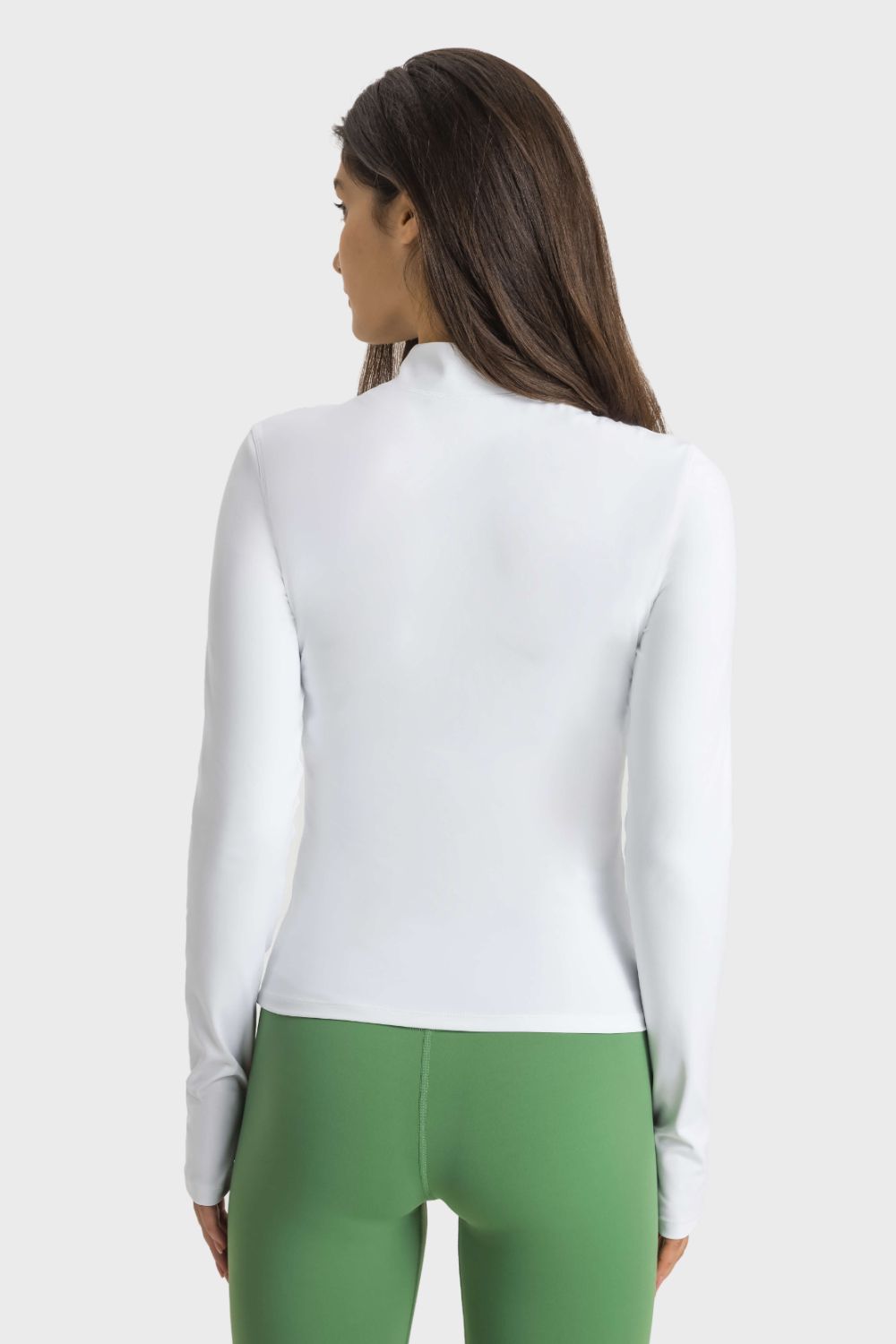 Millennia Half Zip Thumbhole Sleeve Sports Top - All Mine Now Clothing