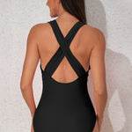 Crisscross Wide Strap One-Piece Swimwear - All Mine Now Clothing