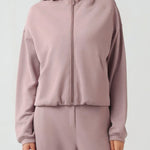 Millennia Zip Up Dropped Shouder Active Hooded - All Mine Now Clothing