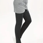 Drawstring Fake Two Pieces Active Leggings with Ruched Skirt - All Mine Now Clothing