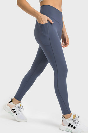 Millennia V-Waist Yoga Leggings with Pockets - All Mine Now Clothing