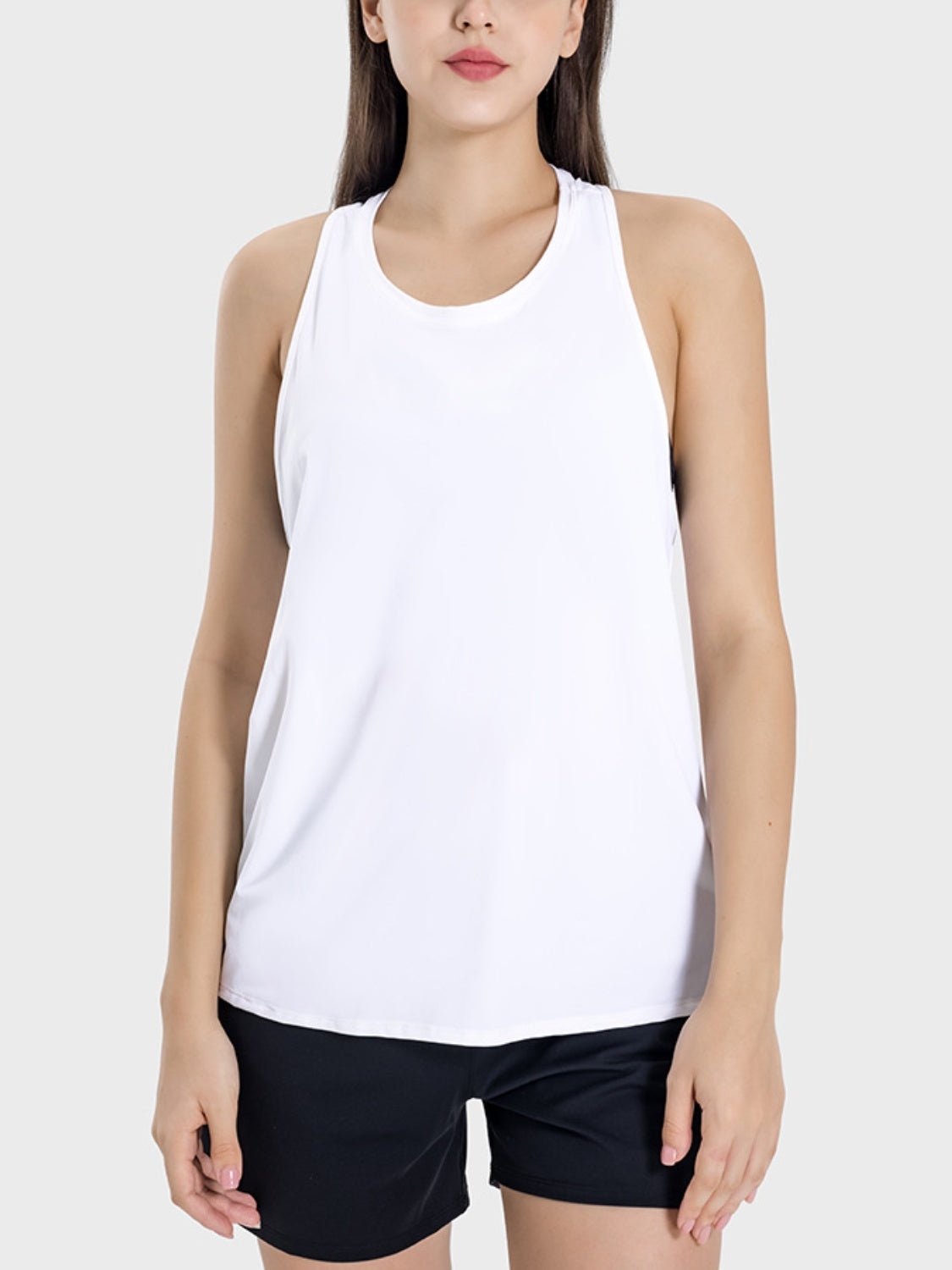 Millennia Round Neck Wide Strap Active Tank - All Mine Now Clothing