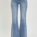 RISEN Full Size High Waist Raw Hem Flare Jeans - All Mine Now Clothing