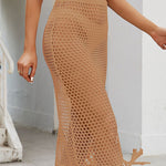 Fringe Openwork High Waist Swim Skirt - All Mine Now Clothing