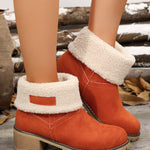 Thermal Fuzzy Block Heel Boots - All Mine Now Clothing