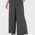 Millennia Slit Wide Leg Active Pants - All Mine Now Clothing