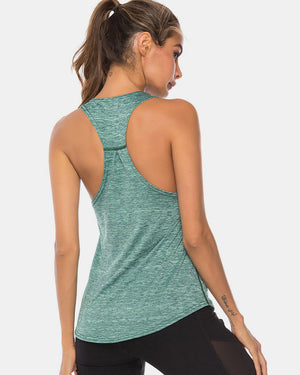 Full Size Scoop Neck Wide Strap Active Tank - All Mine Now Clothing