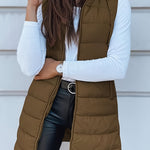 Plus Size Zip Up Hooded Vest Coat - All Mine Now Clothing