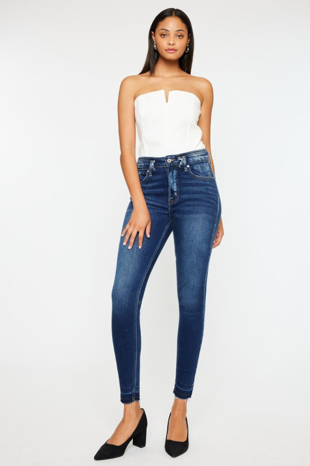 Kancan Full Size High Rise Ankle Skinny Jeans Trendsi