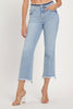 RISEN Full Size High Rise Raw Edge Crop Jeans Trendsi