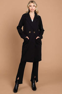 Culture Code Double Breast Lapel Collar Coat - All Mine Now Clothing