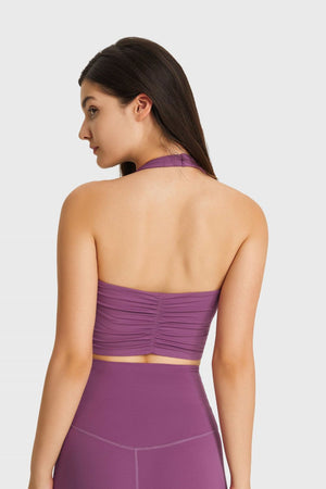 Millennia Breathable Halter Neck Sports Bra - All Mine Now Clothing