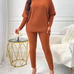 Turtleneck Batwing Sleeve Top and Pants Set - All Mine Now Clothing