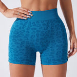 Ruched Leopard High Waist Active Shorts - All Mine Now Clothing